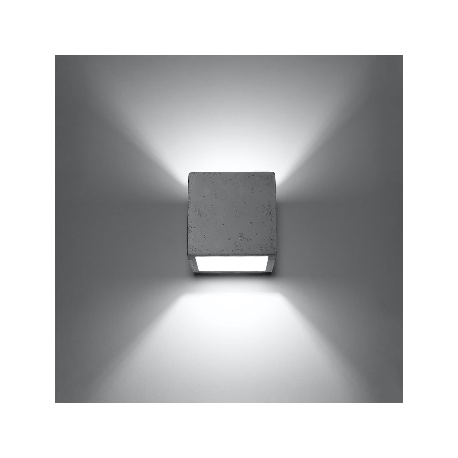 Wandleuchte Quad cm 10x10 Leuchten Beton Lampen Onlineshop Würfel Up/Down & eckig grau - G9