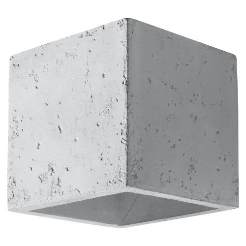 Wandleuchte Quad Beton grau eckig Würfel Up/Down 10x10 cm G9
