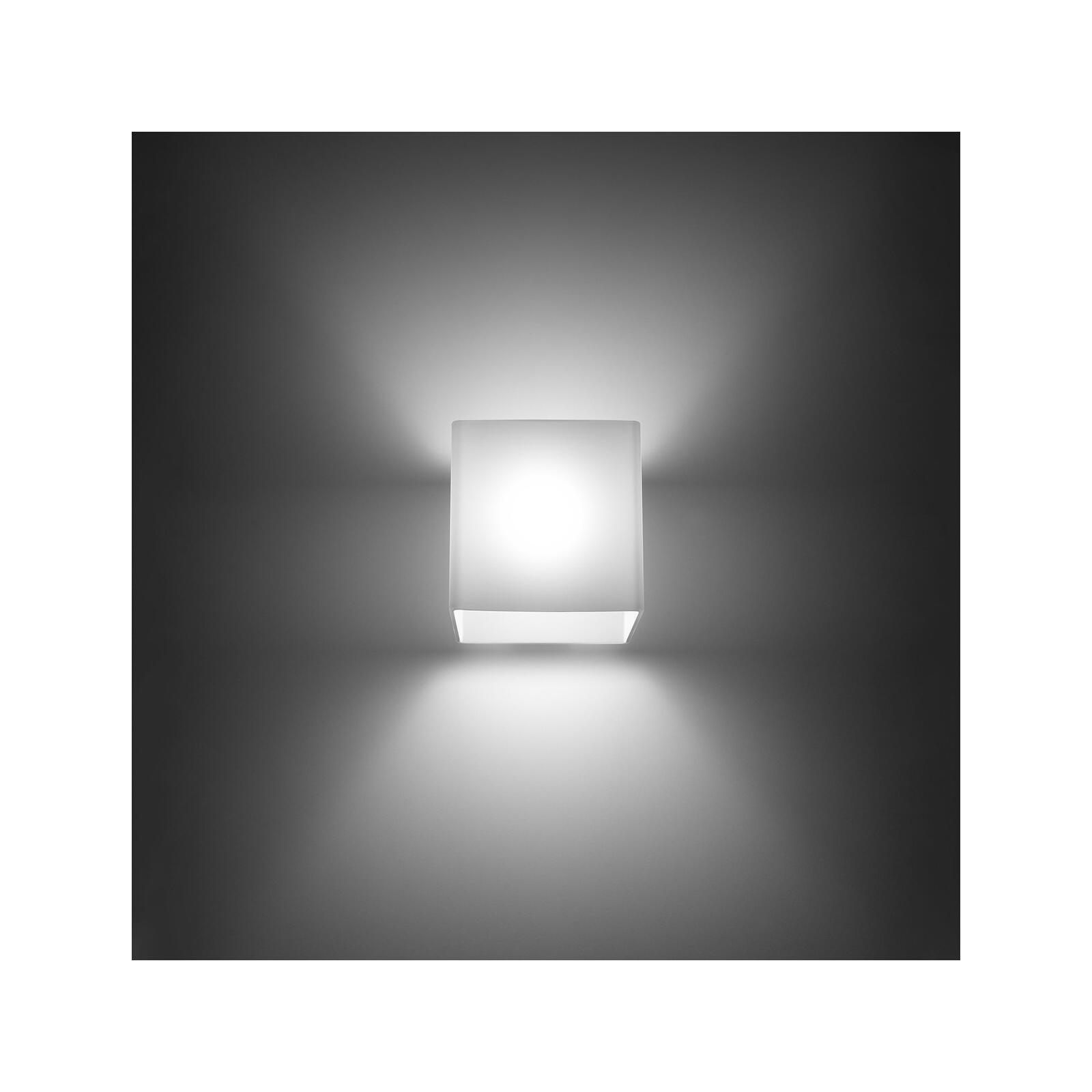 Wandleuchte RICO Glasschirm weiß G9 eckig - Lampen & Leuchten Onlineshop