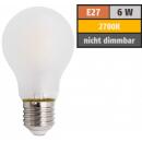 LED Filament Glühlampe McShine Filed, E27, 6W, 630lm, warmweiß, matt