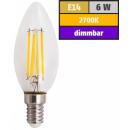 LED Filament Kerzenlampe McShine Filed E14, 6W, 600lm,...