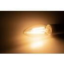 LED Filament Kerzenlampe McShine Filed E14, 6W, 600lm, warmweiß, dimmbar