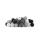 Cotton Ball Lights Lichterkette Antra Grauton-Mix anthrazit schwarz inkl.Netzstecker 20-flammig