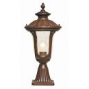 Chicago 1 Light Small Pedestal Lantern - Bronze
