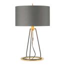 Ferrara Table Lamp - Grey and Polished Gold