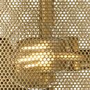 Fishnet 3-flammige Deckenleuchte rund 45cm gold matt