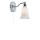 Belvue rustikale Badezimmer Wandleuchte 1-flammig chrom IP44 mit Zugschalter Glasschirm weiß
