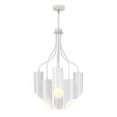 Quinto 6 Light Chandelier - White Aged Brass