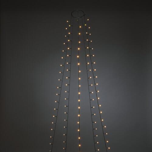 LED-Minilichterkette, 150 bernsteinfarbene LEDs, für Weihnachtsbäume