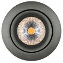LED-Einbauleuchte, SLC GREEN ONE 360°, LED/8W, 640 lm, 3000K, dunkelgrün/anthrazit dimmbar rund