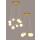 Kris Cross - Opalkugel mit Goldenem Rahmen 8-flammige Pendelleuchte