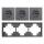 Steckdosen Set McPower Shallow Beginner 3S-Profi 4-teilig, Klemmanschluss anthrazit
