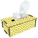 Tissue-Box Gelb mit geometrischem Muster Taschentuchspender