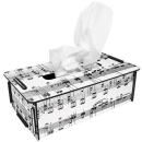 Tissue-Box weiß mit Noten Design Taschentuchspender