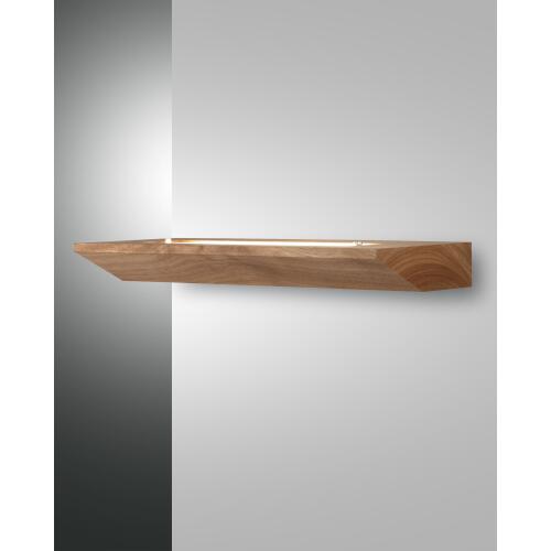 Linus, Wandleuchte, LED, 1x14W, Metall und Holz mit Glas, Eichenholz