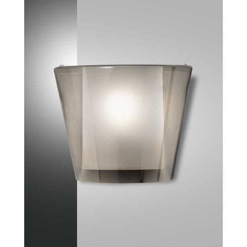 Viki, Wandleuchte, E27, 1x40W, Metall, glas - und Methacrylat, Grau transparent