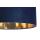 Pendelleuchte 0E0-031-50CM Stoffschirm samt marine blau, gold verspiegelt 50 cm