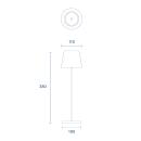 Nuindie LED Akku Tischleuchte Außentischleuchte IP54 weiß Flex Mood 2700/2200K