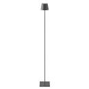 Nuindie LED Akku Stehleuchte Außenstehleuchte IP54 120 cm Höhe schwarz