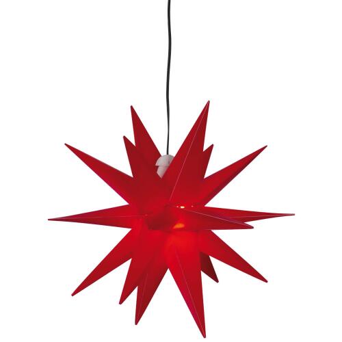 Weihnachtsstern für außen E14 rot 25 cm 4m Zuleitung IP44