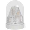 LED-Glocke,KUPOL,3 warmweiße LEDs weiß Haus