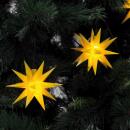 LED-Weihnachtsbaumkette 9 Sterne gelb je 12 cm
