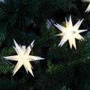 LED-Weihnachtsbaumkette, 9 Sterne weiß je 12 cm