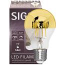 LED Filament Lampe E27 7W Spiegelkopf gold dimmbar 2700K...