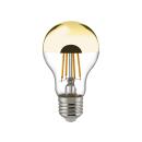 LED Filament Lampe E27 7W Spiegelkopf gold dimmbar 2700K...