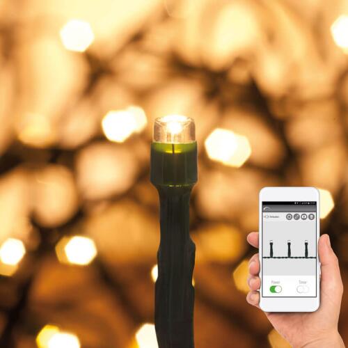 LED-Minilichterkette mit App-Control 400-flammig warmweiß 8m