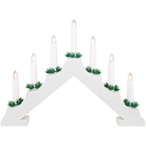 LED Weihnachts Leucht Schwib Bogen Tisch Dektoration X-MAS Kerzen Halter Lampe 