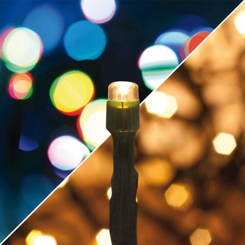 LED-Minilichterkette,180 warmweiße/multicolor LEDs 180-flammig