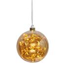 LED Glaskugel GLOW,amber 15cm mit Trafo warmweiße...