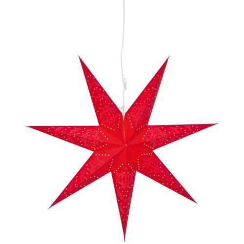 Weihnachtsstern Sensy Papier rot 70cm E14 Hängestern