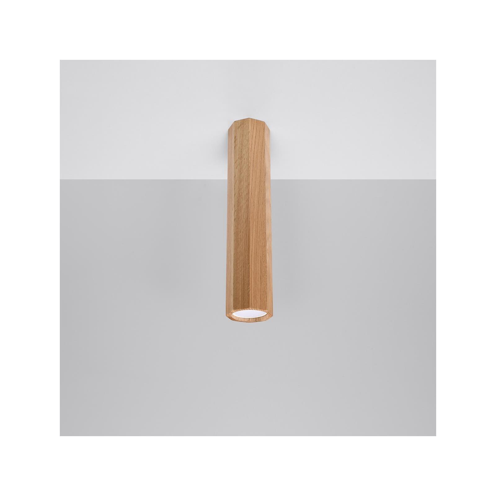 Deckenspot ZEKE 6x30 cm Holz Eiche GU10 - Lampen & Leuchten Onlineshop