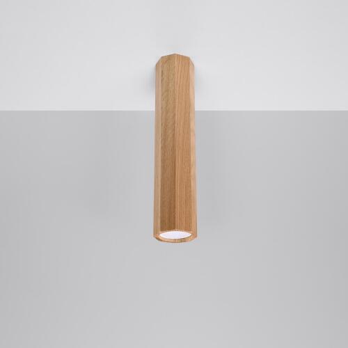 Deckenspot ZEKE 6x30 cm Holz Eiche GU10