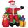 aufblasbarer Weihnachtsmann XXL, im Sessel, mit Geschenken und Sack IP44