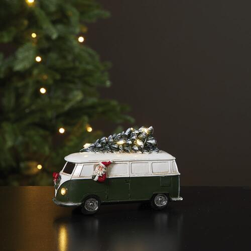 LED-Weihnachtsfigur, 10 warmweiße LEDs,  VW-Bulli