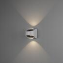 Bitonto LED Kristall-Linsen-Wandleuchte ab/auf weiss 2x5,5W