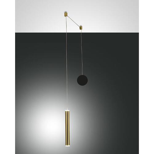 Prado, Pendelleuchte, LED, 1x6,5W, Metall- und Methacrylat, Schwarz / Messing satiniert