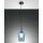 Stintino, Pendelleuchte, E27, 1x40W, Metall und geblasenes Glas, Azurblau