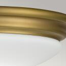 Badezimmerleuchte Brompton GX53 LED 10W IP44 Stahl, Opalglas; Messing gebürstet B:35.6cm Ø35.6cm