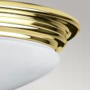 Badezimmerleuchte Brompton GX53 LED 10W IP44 Stahl, Opalglas; Messing poliert B:35.6cm Ø35.6cm