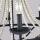Kronleuchter Nori E14 40W Stahl, Holz; Zink verwittert, dunkel, mit Treibholzgrau B:82.3cm Ø82.3cm dimmbar höhenverstellbar