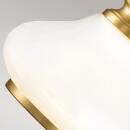 Badezimmerleuchte Ainsley G9 LED 3.5W IP44 Stahl, Glas; Messing gebürstet L:20.6cm B:16cm Ø16cm
