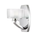 Badezimmerleuchte Meridian G9 LED 3.5W IP44 Stahl, Opalglas; Chrom poliert L:16.5cm B:12.7cm Ø12.7cm