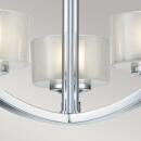 Badezimmerleuchte Meridian G9 LED 3.5W IP44 Stahl, Opalglas; Chrom poliert B:40.6cm Ø40.6cm