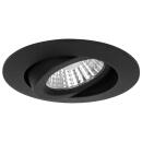 LED Einbauleuchte Diled 6W 310lm 2700-2100K 36° dim-to-warm schwenkbar schwarz matt