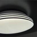 Deckenleuchte, Faro | weiß| / chromfarben | Acrylglas - weiß| D: 16,00 cm | Ausladung Decke: 5,50 cm| 1x LED 6,5W  3000 K inkl.| 650 lm| Enthält Lichtquellen der Energieeffizienzklassen| F