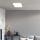 Deckenleuchte, Porto | weiß glänzend| / chromfarben | Acrylglas - weiß glänzend| L: 29,50 cm, B: 29,50 cm,| Ausladung Decke: 5,50 cm| über Wandschalter in 3 Stufen dimmbar| (100% - 40% - 15% - Aus)| 1x LED 17,0W  3000 K inkl.| 2100  lm| Enthält Lichtquell